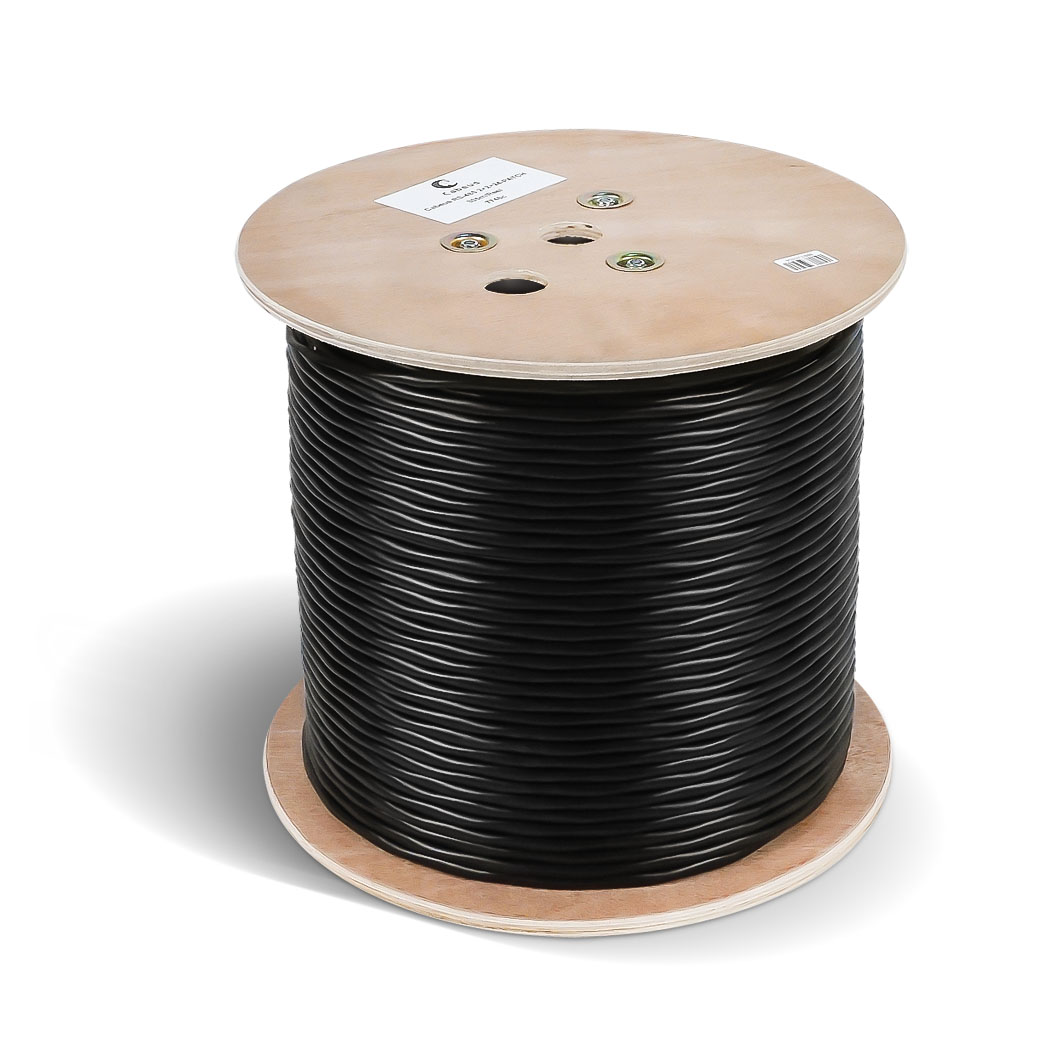 Кабель Cabeus Industrial Ethernet, экранированная витая пара FTP (F/UTP), категории 5e, 4 пары, одножильный (solid), экран - фольга, внутренний/внешний (-40°C - +75°C), двойная оболочка PVC UV (305м)